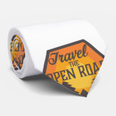 Reis over de open weg stropdas (Opgerold)