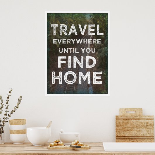 Reis overal Poster (Keuken)