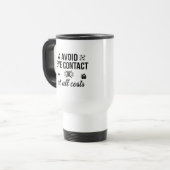 Reis Pendelaar Mok Grappige Introvert Quote (Voorkant links)