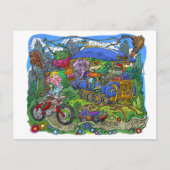 Reis per tram. briefkaart (Voorkant)