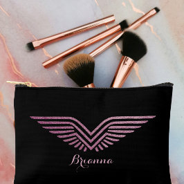 Reis piloot vleugels roze glitters leuke op maat g etui