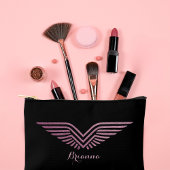 Reis piloot vleugels roze glitters leuke op maat g etui