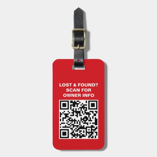 Reis QR-code bagtag Bagagelabel (Voorkant verticaal)