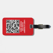 Reis QR-code bagtag Bagagelabel (Achterkant horizontaal)