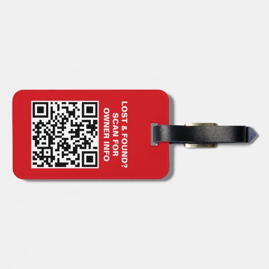 Reis QR-code bagtag Bagagelabel (Achterkant horizontaal)