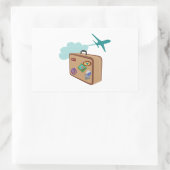 Reis Rechthoekige Sticker (Tas)