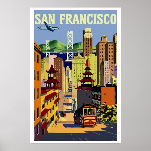 Reis retro San Francisco Poster (Voorkant)