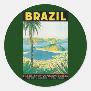 Reis Rio de Janeiro Brazilië Kuststrand Ronde Sticker