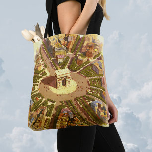 Reis rond de eeuwen heen, Arc de Triomphe Parijs F Tote Bag