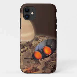 Reis rond de ringen van Saturnus Reisposter. iPhone 11 Hoesje