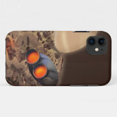 Reis rond de ringen van Saturnus Reisposter. Case-Mate iPhone Case (Achterkant (horizontaal))