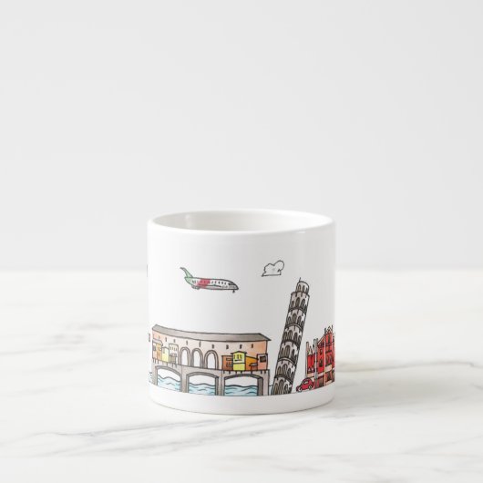 Reis rond de Wereld - Italië Espresso Kop (Voorkant)