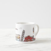Reis rond de Wereld - Italië Espresso Kop (Voorkant rechts)