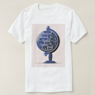 Reis rond de wereld Ontdek het grote onbekende T-shirt
