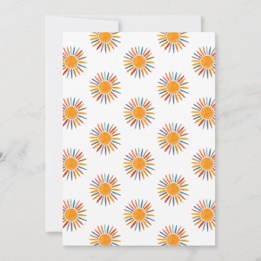 Reis rond de zon 1e verjaardag kaart (Achterkant)