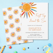 Reis rond de zon 1e verjaardag kaart