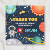 Reis rond de zon Buiten het ruimteplein Bedankjes Labels (Voorkant)