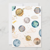 Reis rond de zon | Outer Space eerste verjaardag I Kaart (Achterkant)