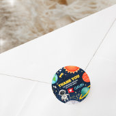 Reis rond de zon Outer Space verjaardagsfeest Ronde Sticker