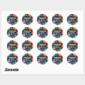 Reis rond de zon Outer Space verjaardagsfeest Ronde Sticker (Vel)