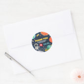 Reis rond de zon Outer Space verjaardagsfeest Ronde Sticker (Envelop)