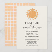 Reis rond de Zon Verjaardag uitnodiging (Voorkant / Achterkant)