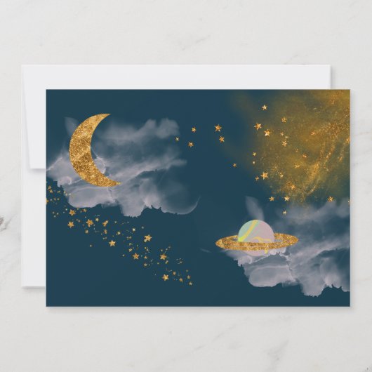 Reis rond het sterrenstelsel verjaardag in de ruim kaart (Achterkant)