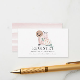 Reis Roze Koffer Bruidschat Registry Informatiekaartje