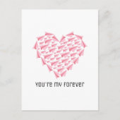 Reis roze papier vliegtuighart je bent mijn voor a feestdagenkaart (Voorkant)