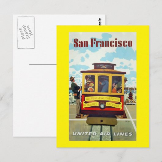 Reis San Francisco Vintage Briefkaart (Voorkant / Achterkant)