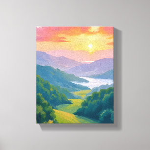Reis Schilderij Great Smoky Mountains Canvas Afdruk