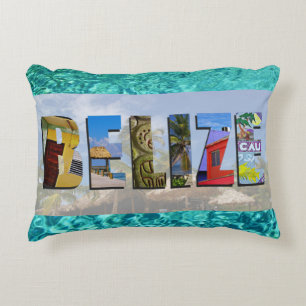 Reis Siddig van Belize Tropisch Blauwe Oceaanwater Accent Kussen