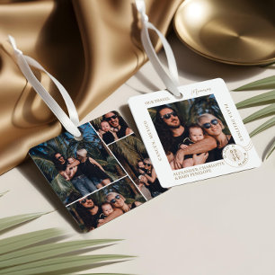 Reis Sidding Herinneringen Foto Collage voor Famil Metalen Ornament