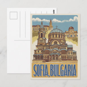 Reis Sofia, Bulgarije vintage cadeaus en souvenirs Briefkaart