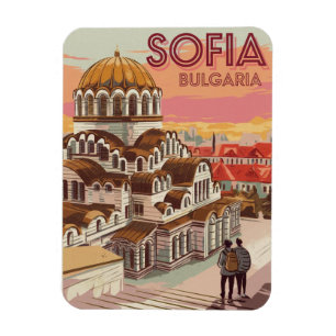 Reis Sofia, Bulgarije vintage cadeaus en souvenirs Magneet