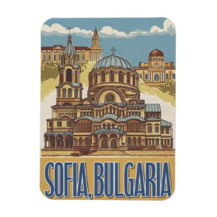 Reis Sofia, Bulgarije vintage cadeaus en souvenirs Magneet