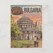 Reis Sofia, Bulgarije vintage cadeaus, liefdespaar Briefkaart (Voorkant)