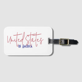 Reis souvenir cadeau Verenigde Staten van Amerika Bagagelabel