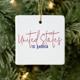Reis souvenir cadeau Verenigde Staten van Amerika Keramisch Ornament