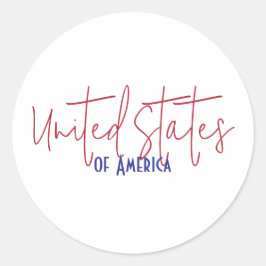 Reis souvenir cadeau Verenigde Staten van Amerika Ronde Sticker
