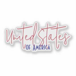 Reis souvenir cadeau Verenigde Staten van Amerika Sticker