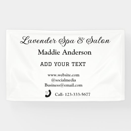 reis spa salon gast informatie vakantie strand  spandoek (Horizontaal)