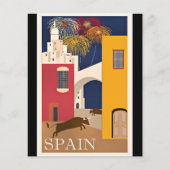 Reis Spanje, oud poster Briefkaart (Voorkant)