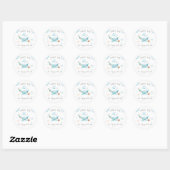 Reis Speelgoed Airplane Boy Baby shower Dank u Ronde Sticker (Vel)