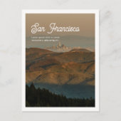 Reis Stad Naam Vintage Script Foto Wit Briefkaart (Voorkant)