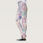Reis-stempelpatroon uit de oude wereld (4) leggings (Links)