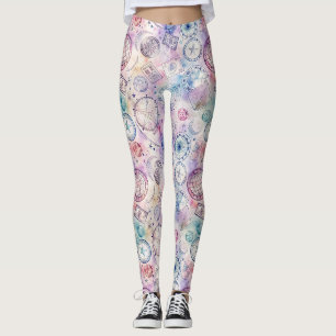 Reis-stempelpatroon uit de oude wereld (4) leggings