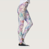 Reis-stempelpatroon uit de oude wereld (4) leggings (Rechts)