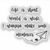 Reis Sticker (Voorkant)