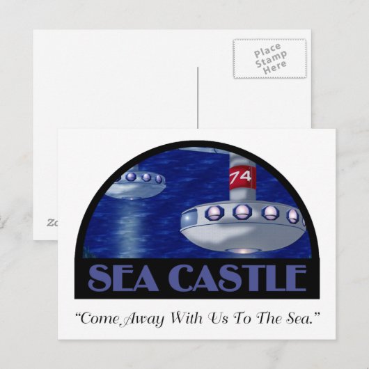 Reis stickers briefkaart (Voorkant / Achterkant)